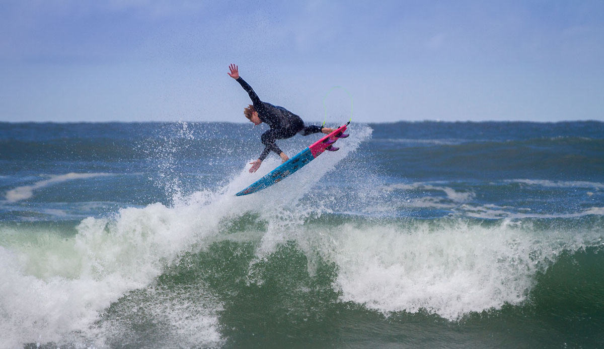 Michael Monk loves a punt into the wind. This kid rips.  Photo: <a href=\"https://www.facebook.com/pages/Pho-Tye-Studio/398591356893177?fref=nf\"> Tyerell Jordaan</a>