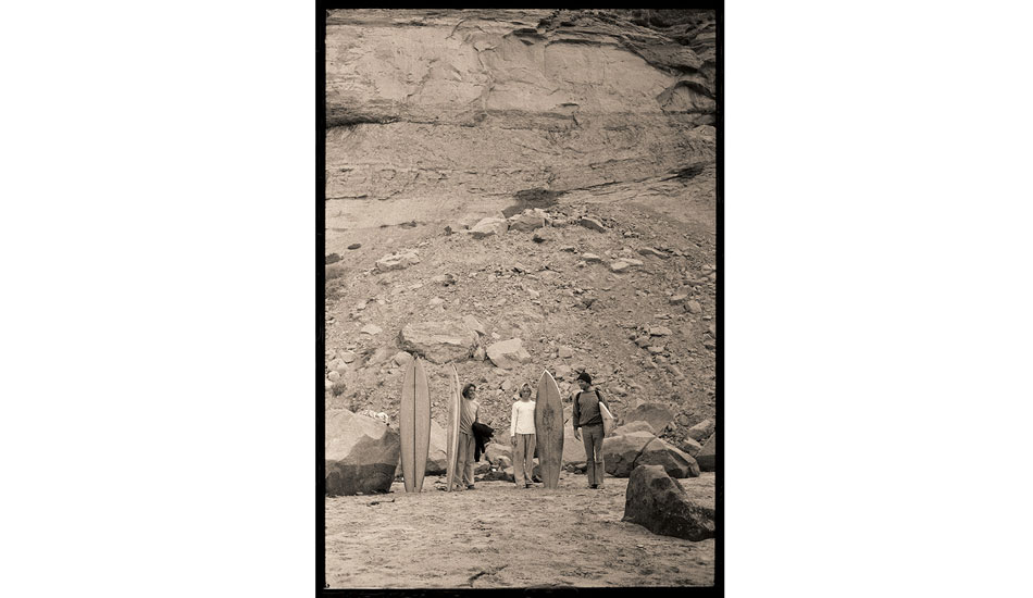 Blacks – 1976
A couple of snapshots of an early morning surf run to Blacks north of San Diego. I was staying in Encinitas with Garth Murphy and the kids were the sons of friends of his as I remember. Photo: Witzig