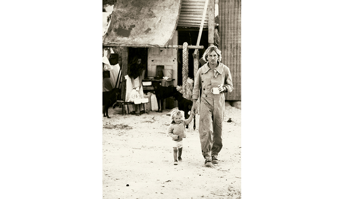 Paul and Ramy, Cactus c. 1974
My brother, his wife Marianne, and their young son spent a few years living in the spectacular desert landscape of Point Sinclair on the Great Australian Bight. I wouldn’t have wanted to live there, but it was a great place to visit.
 Photo: <a href=\"https://www.johnwitzig.com.au/\">John Witzig</a>