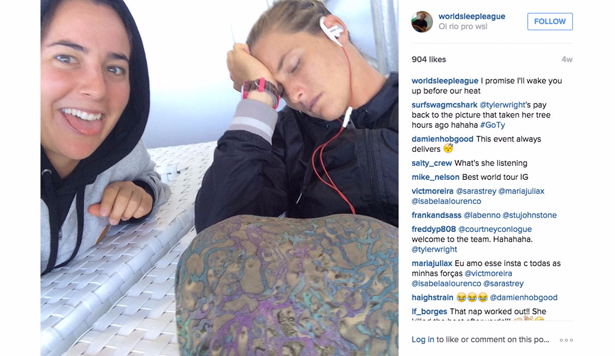 Courtney Conlogue pre-heat warm-up. Photo: <a href=\"https://instagram.com/worldsleepleague/\">Instagram@worldsleepleague</a>