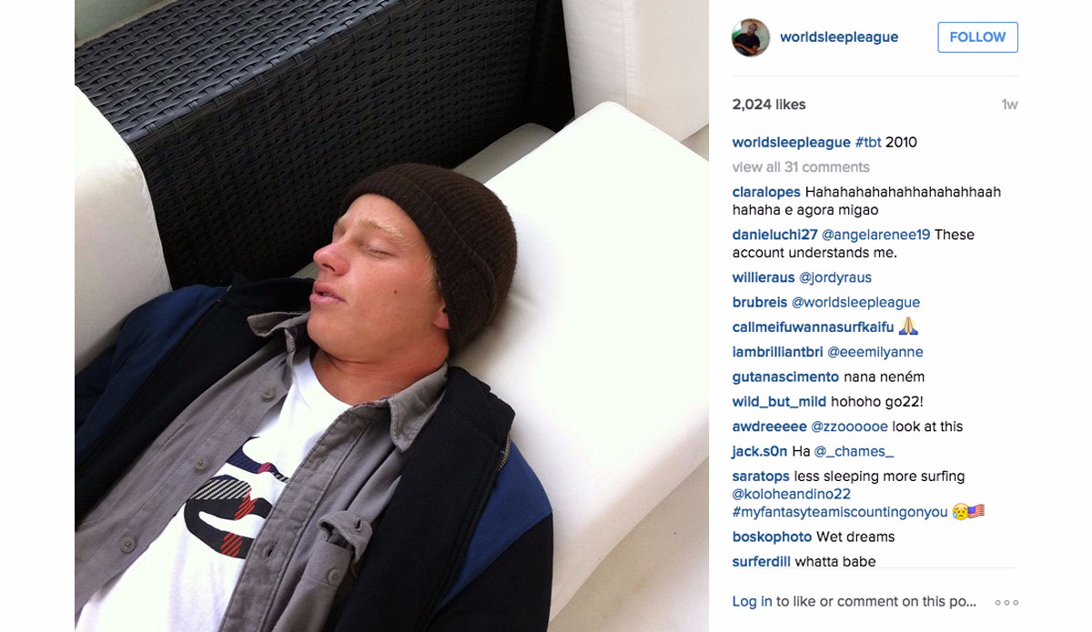 Brother back in 2010. Photo: <a href=\"https://instagram.com/worldsleepleague/\">Instagram@worldsleepleague</a>