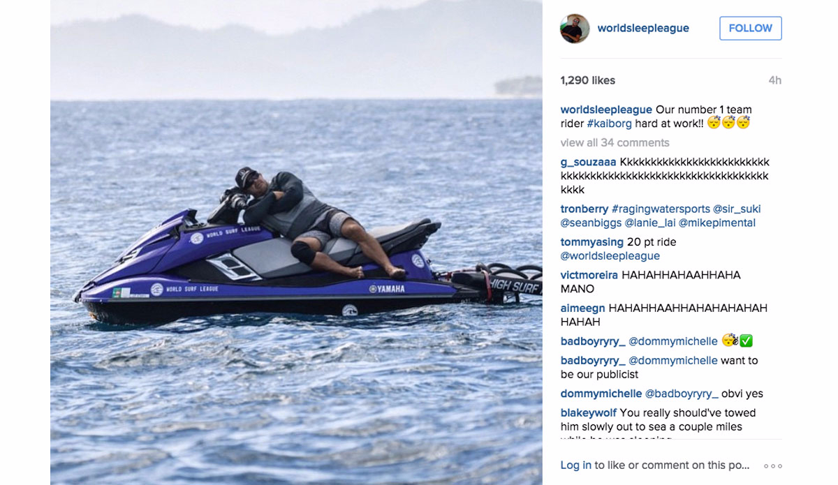 Kaiborg getting scores in any condition. Photo: <a href=\"https://instagram.com/worldsleepleague/\">Instagram@worldsleepleague</a>