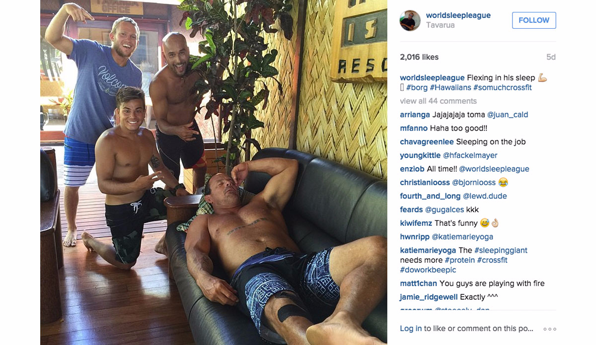 Those guys are dead if Kaiborg woke up. Photo: <a href=\"https://instagram.com/worldsleepleague/\">Instagram@worldsleepleague</a>