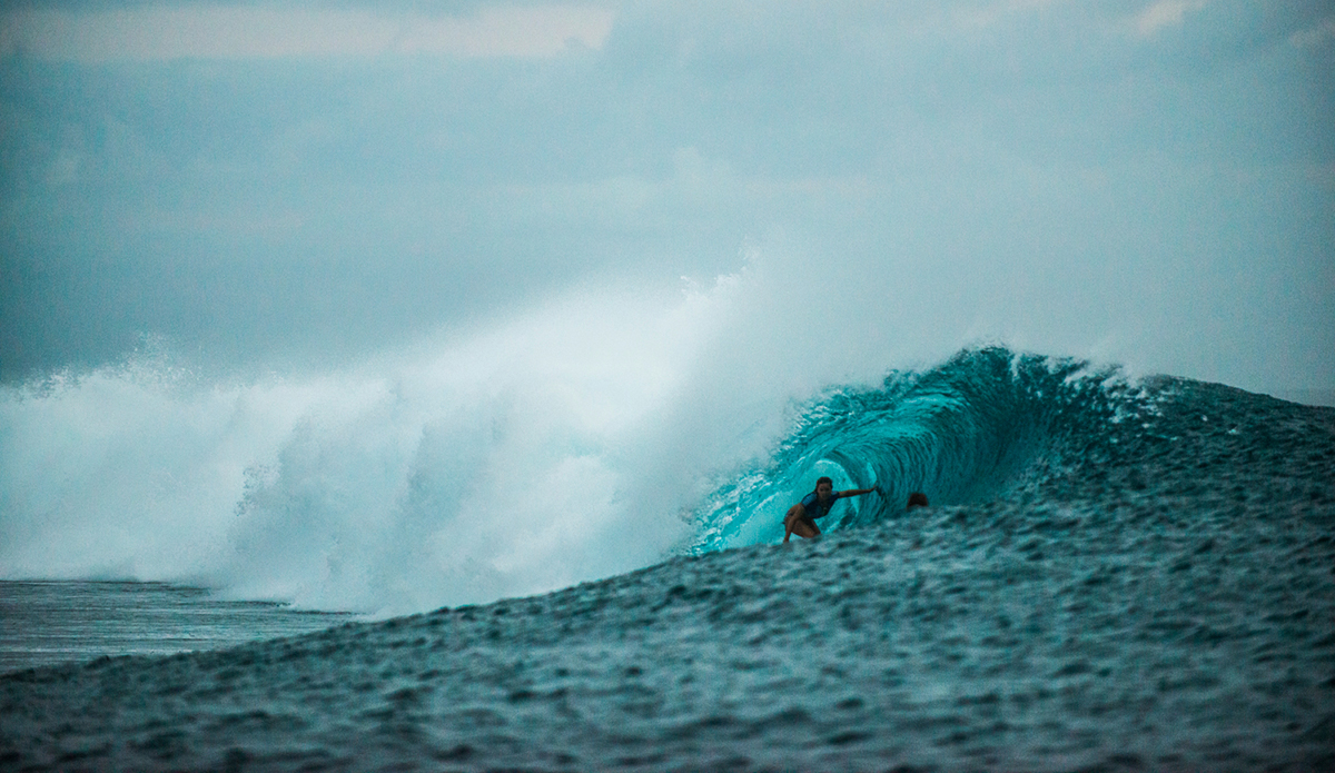 That moment when you lock into the first solid one on the session of the trip. and everyones sees it. Photo: Ricky Lesser