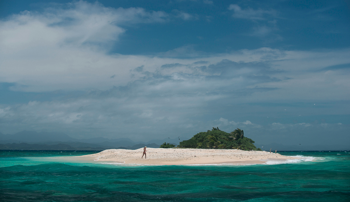 Bruna cruising across yet another spit of sand in the middle of nowhere. Photo: Ricky Lesser