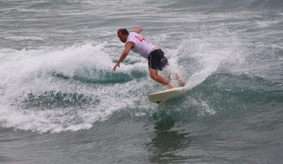 Local Malibu surf mentor Dale Rhodes from Katin surf. Photo: <a href=\"https://instagram.com/jimvandevort/\">Jim Vandevort</a>