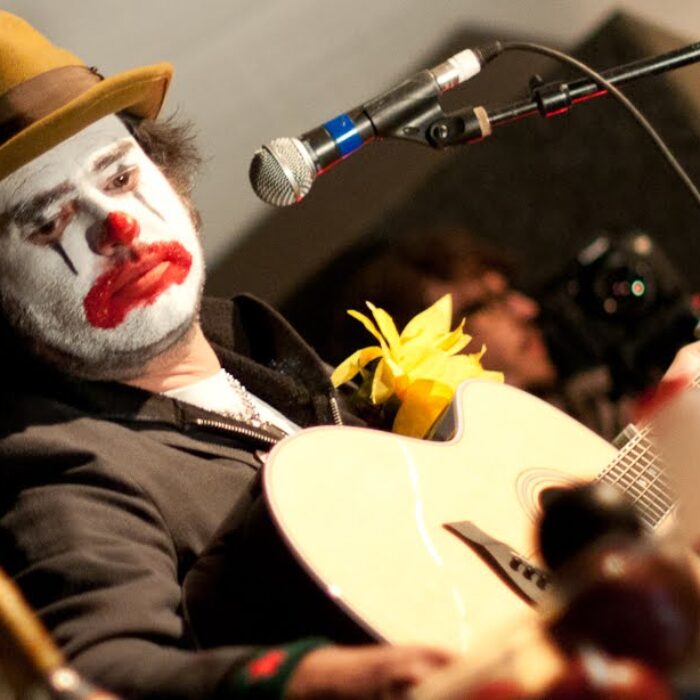 NOFX's Fat Mike as Cokie the Clown during a performance to remember at Emo's.