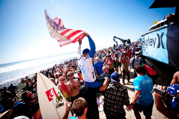 Kelly Slater wins the 2010 Hurley Pro at Lower Trestles and reclaims the top spot on the ASP World Tour. Kelly Slater wins the 2010 Hurley Pro at Lower Trestles and reclaims the top spot on the ASP World Tour.