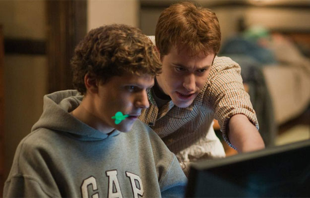 Ultimately, The Social Network forces moviegoers to ask serious questions not only of the movie, but also about the veracity of the stories we’ve been told and come to accept. Jesse Eisenberg plays Mark Zuckerberg in The Social Network.