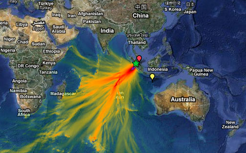 Model and Sea Level Data for the tsunami that struck Mentawai, Indonesia on October 25, 2010. Image: NOAA/PMEL/Center for Tsunami Research Model and Sea Level Data for the tsunami that struck Mentawai, Indonesia on October 25, 2010. Image: NOAA/PMEL/Center for Tsunami Research