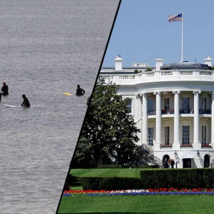 Surfers and White House