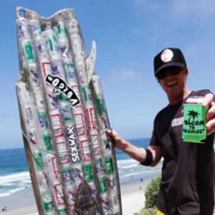 Beer Can Surfboard by Richard Morrison
