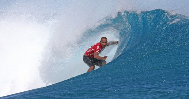 Freddy-p Freddy P on a small day at Teahupoo–still a magnificent sight. Photo: ASP/Robertson