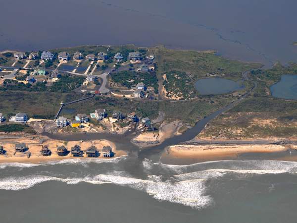 Aerial View Damage Rodanthe North Carolina Irene