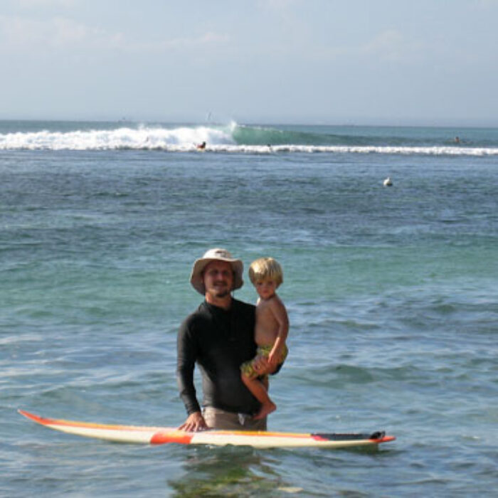 Charlie Halsell's Give Jewelry sells beautiful, handcrafted Balinese jewelry. For each piece sold, they are able to provide a child with week's worth of food. Charlie, the founder, enjoying some quality time in paradise.