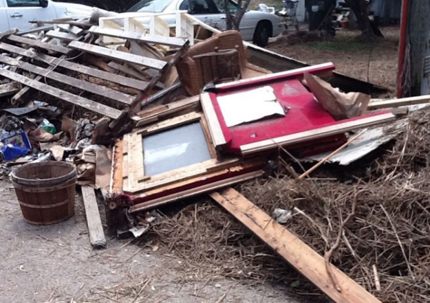 What's left of my friend's house.