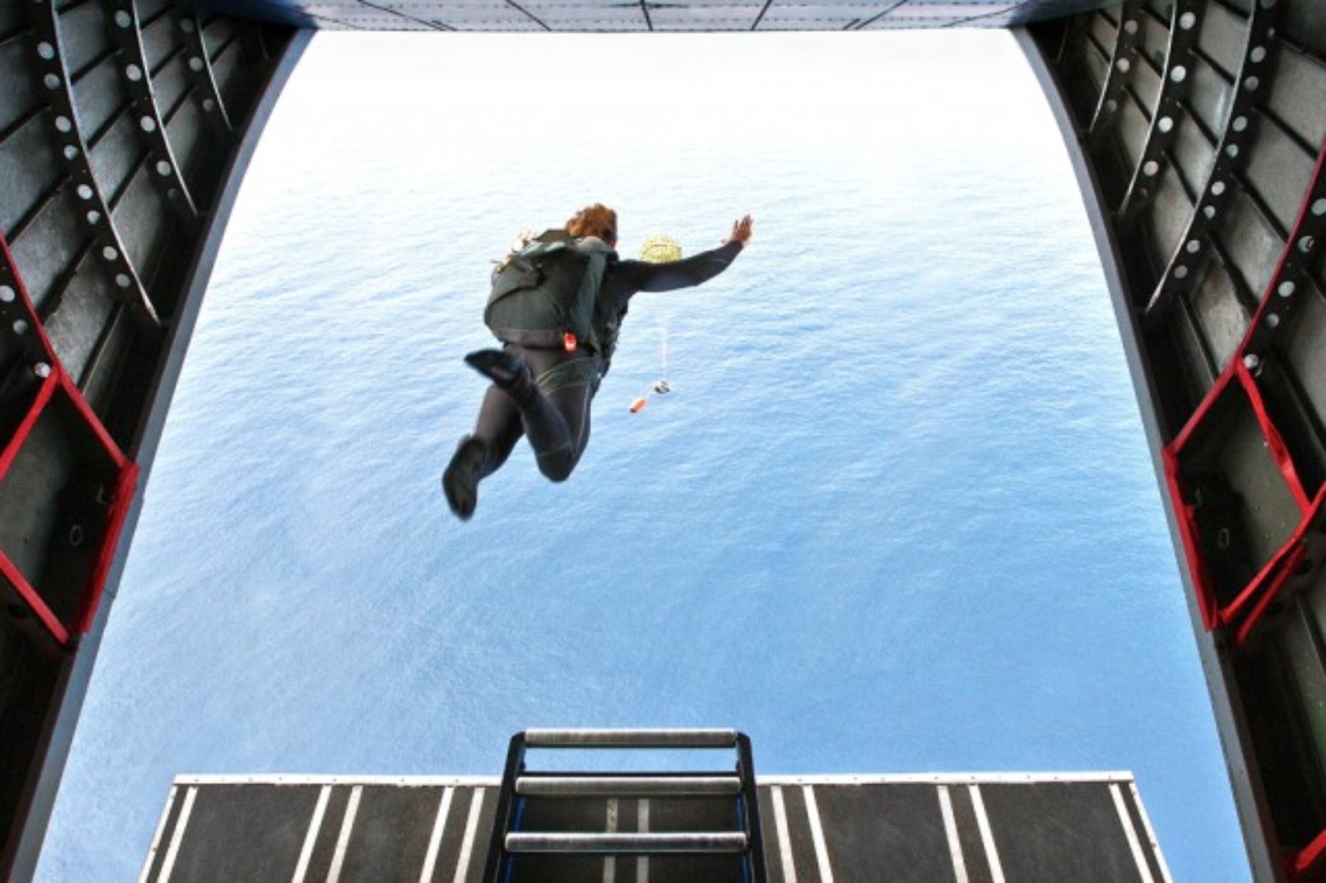 Mark Visser Skydives into Surf Operation Deep Blue