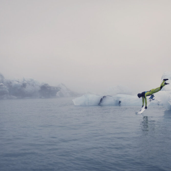 Iceland frigid surf