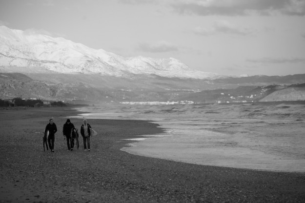 Dane Zaun, Sam Hammer, and Nat Young taking in Crete and the Greek surf scene. Photo: Jeff Flindt Dane Zaun, Sam Hammer, and Nat Young taking in Crete and the Greek surf scene. Photo: Jeff Flindt