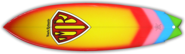 Today, my Mark Richards, 6’1”, red and orange with the skull-stenciled fins was snapped at Ocean Beach, here in San Francisco. Photo: markrichardssurfboards.com Today, my Mark Richards, 6’1”, red and orange with the skull-stenciled fins was snapped at Ocean Beach, here in San Francisco. Photo: markrichardssurfboards.com