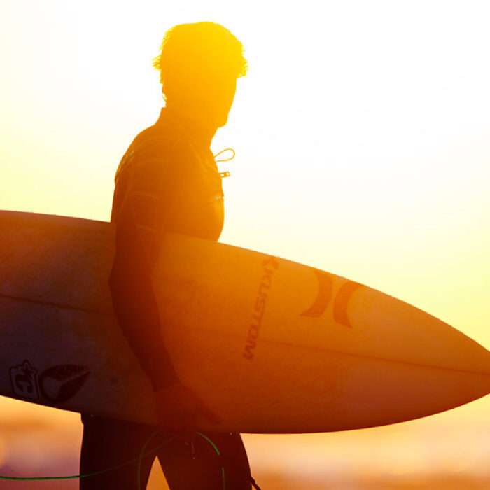 Sunset Surfer Silhouette