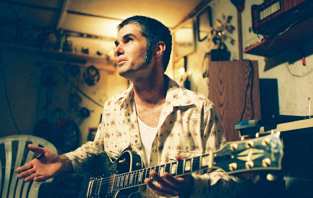 Jim White, in the studio making music. Jim White, in the studio making music.