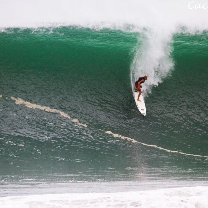 Keala Kennelly Surfs Puerto Escondido Mexican Pipeline