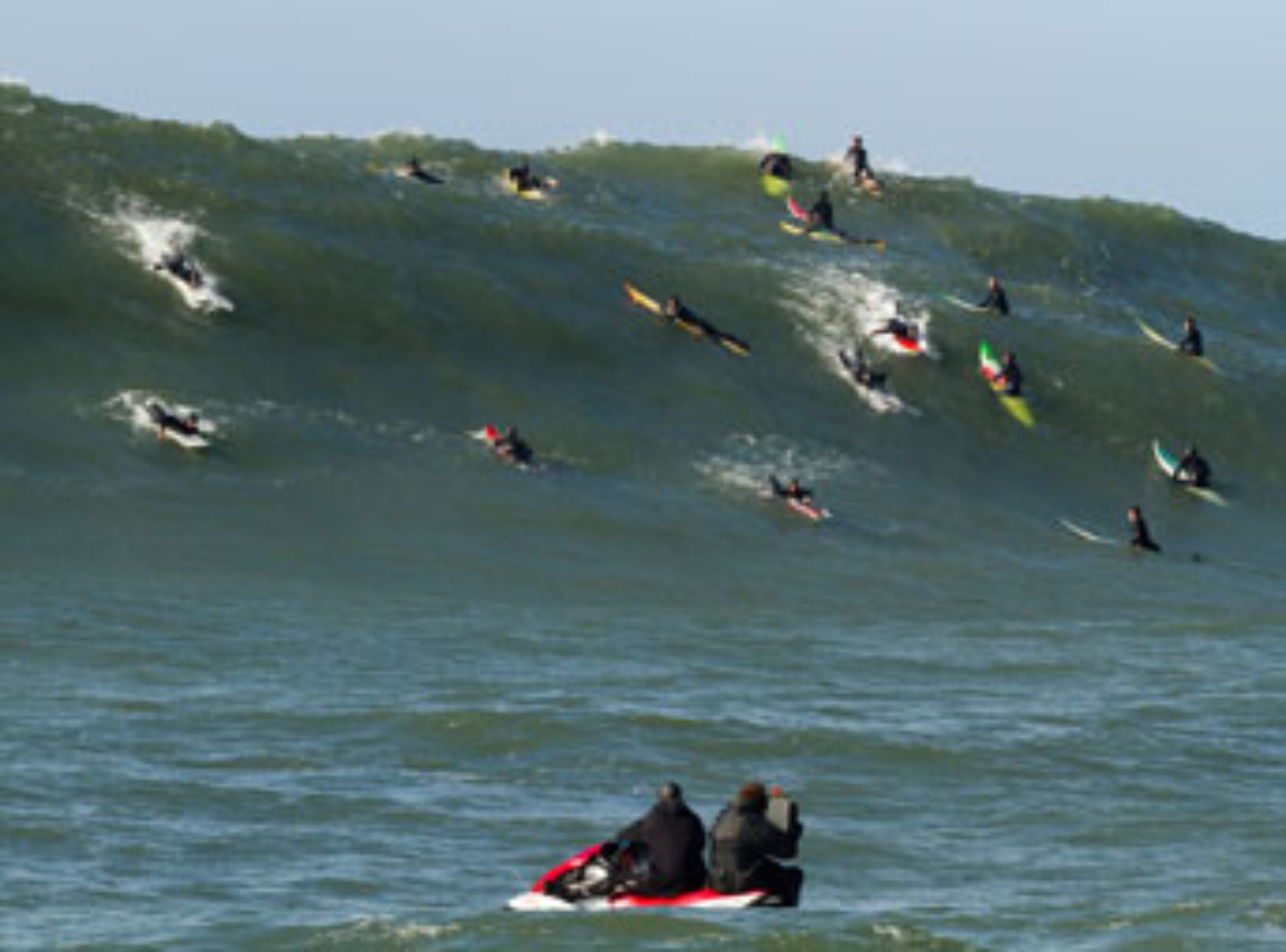 Behind the Scenes images from the making of Chasing Mavericks.