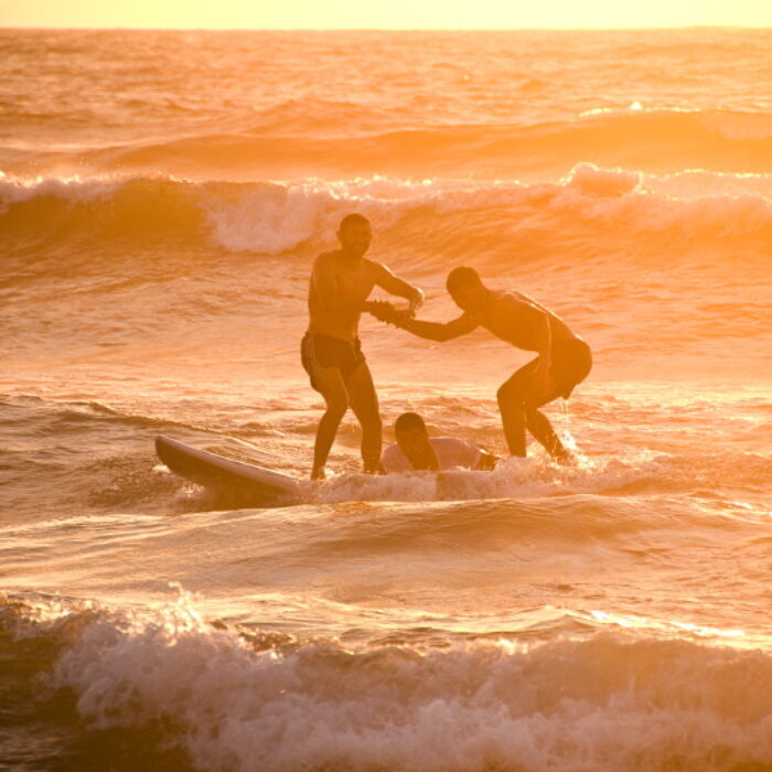 As proven in Alex Klein's film God Went Surfing with the Devil, surfing in Israel has brought people together. The dischord in the area challenges that. Photo: Alex Klein