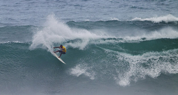 Sunny On Saturday, Sunny Garcia won the ASP 4 Star 2012 Hawaiian Island Creations Pro at Sunset Beach on the North Shore of Oahu in powerful eight to 10 foot surf.