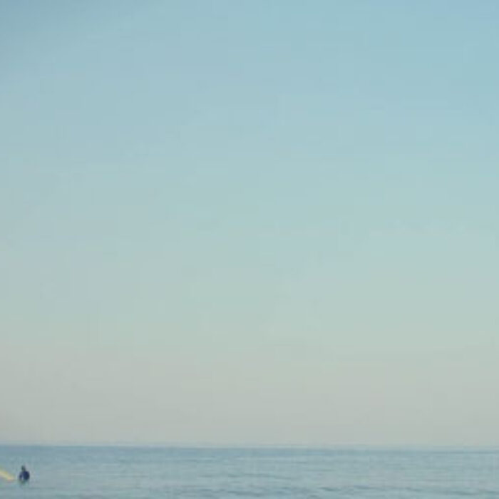 Longboarder beach horizon
