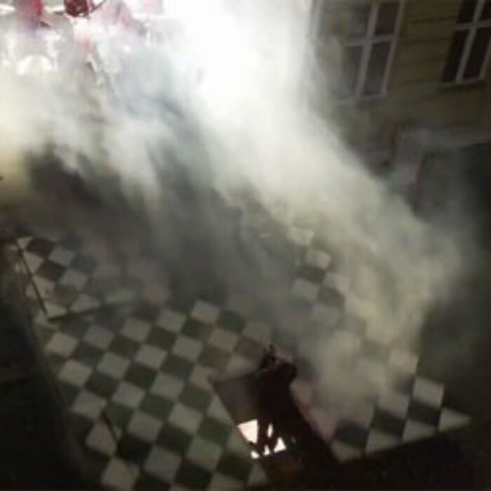 Microsoft Prank Wall Collapse Concert
