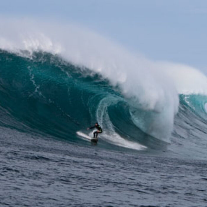 Greg Long during a previous trip to Cortes Bank. Photo: Jason Murray