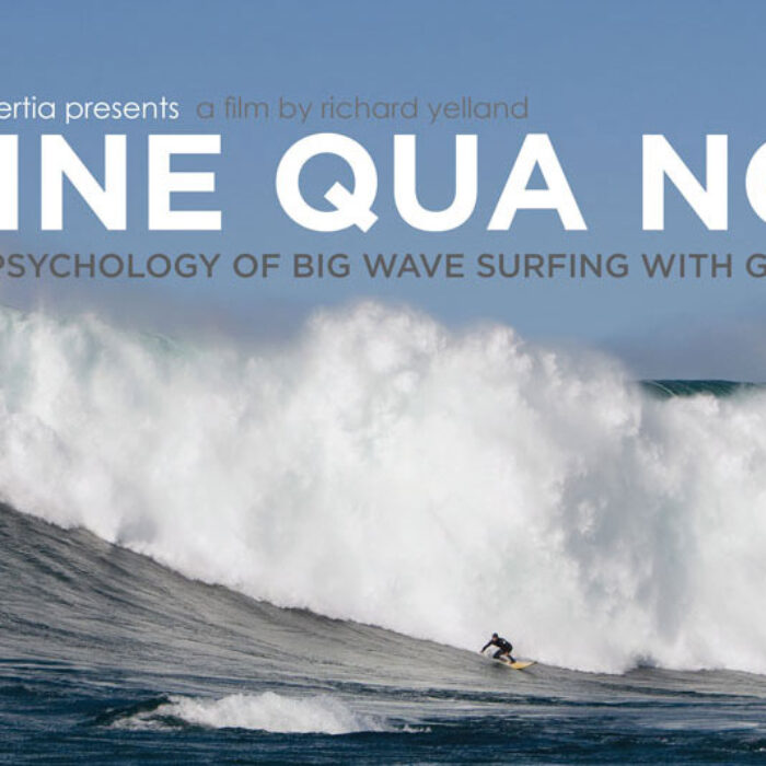 Greg Long. Star of Sine Qua Non, a documentary about the psychology of big wave surfing.