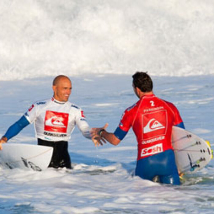 Joel Parkinson and Kelly Slater