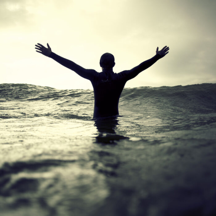 The sea frees. Dan McCullough in Ventura. February 2011.