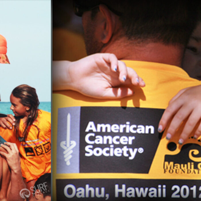 The Mauli Ola Foundation joins the American Cancer Society for a Surf Day with the kids. Photo: Surf Channel/Shannon Q