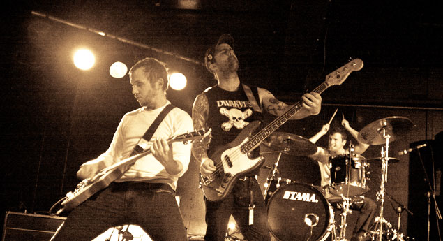 Brendan Kelly getting after it with his band The Lawrence Arms.