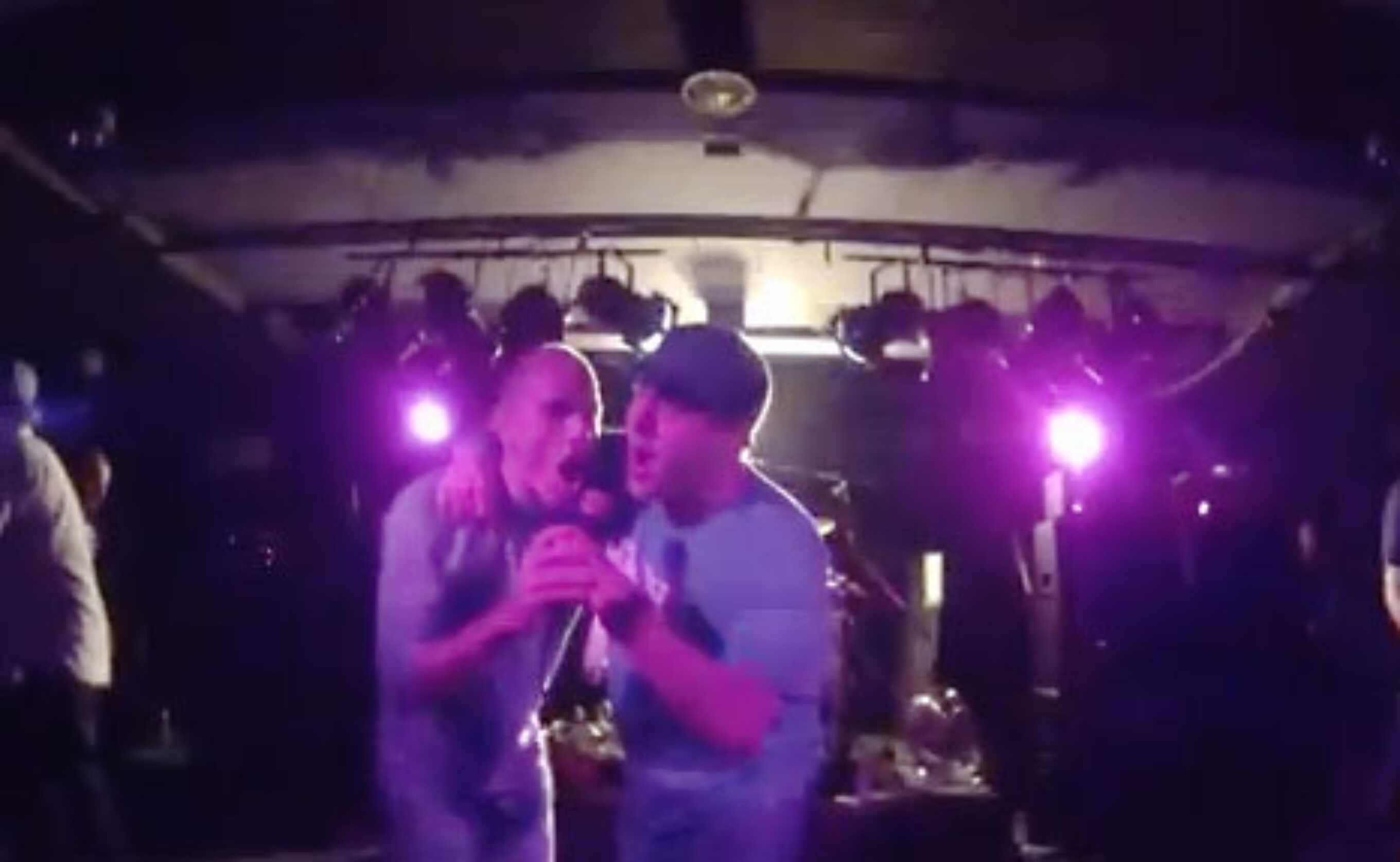 Kelly Slater and Jim Lindberg of Pennywise rocking out. Kelly Slater and Jim Lindberg of Pennywise rocking out.