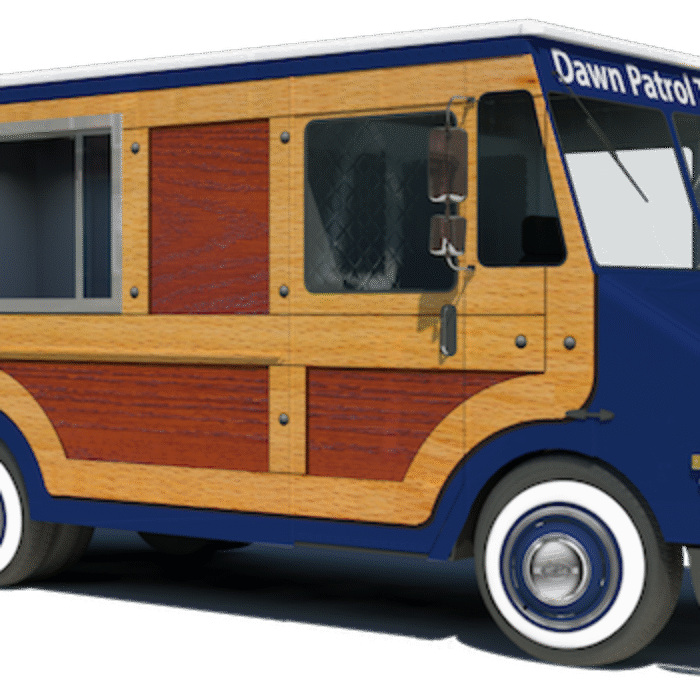 A concept mock of the Dawn Patrol Truck.