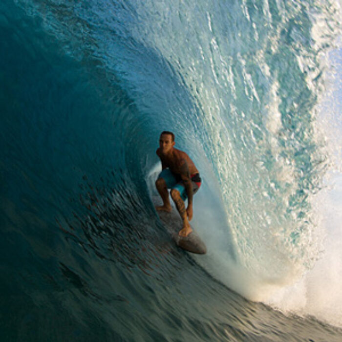 South of the border, Derek Dunfee is as cool as a cucumber in a heavy Puerto barrel. Photo: John Maher