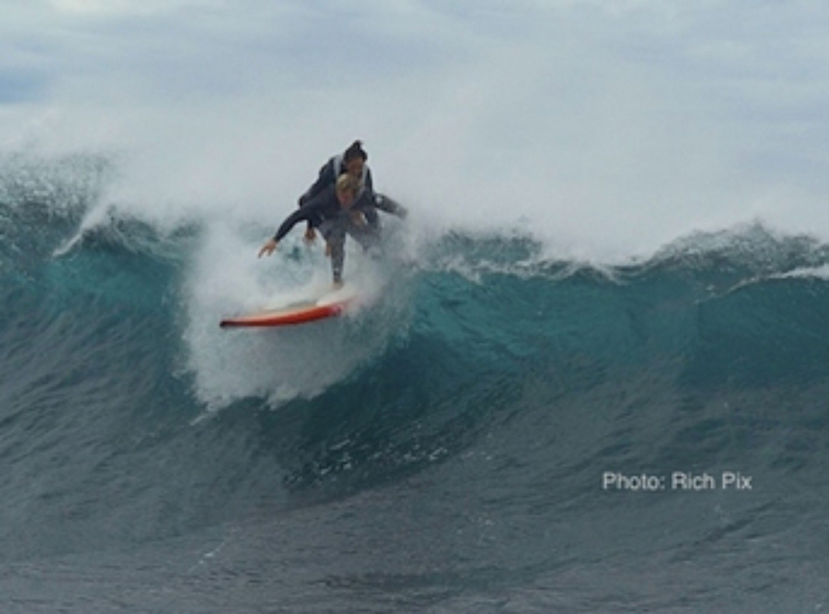 duct tape surfing, Pascale Honore, Port Lincoln, Australia, Tyron Swan, tandem surfing