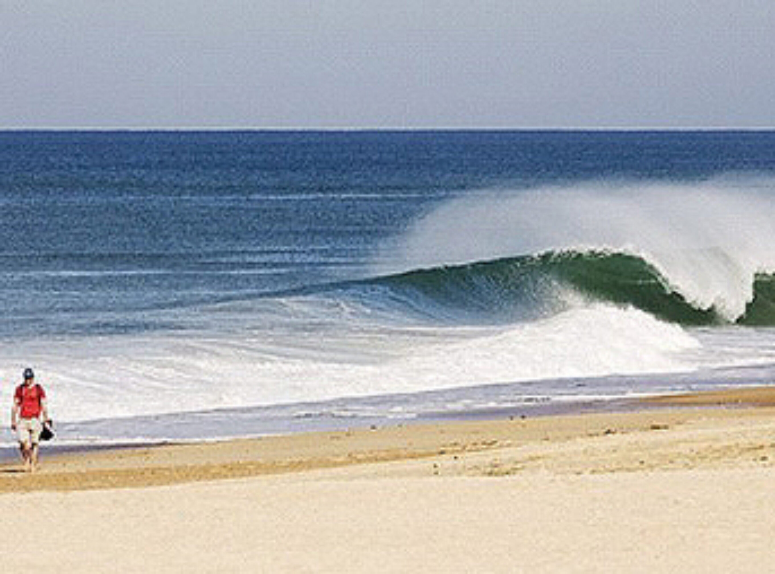 A French beauty barrels through on a groomed beach break. Photo: Mike Smolowe