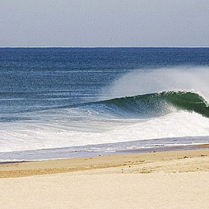 A French beauty barrels through on a groomed beach break. Photo: Mike Smolowe