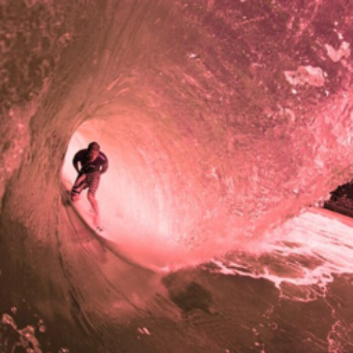 Sebastian Zietz cruising through a red barrel no-handed in a new Oakley movie out now! Photo: Oakley