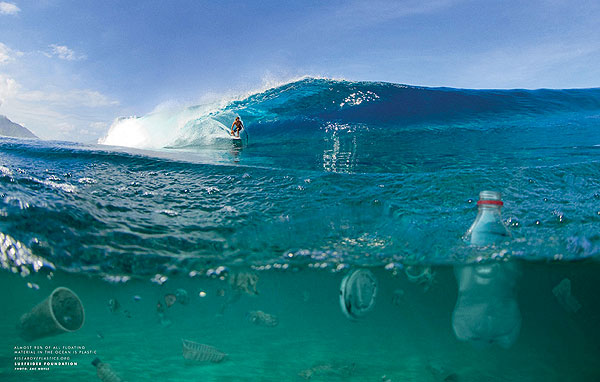 No one wants to dodge plastic in the lineup or on a wave. Recycle your waste! Photo: Zak Noyle