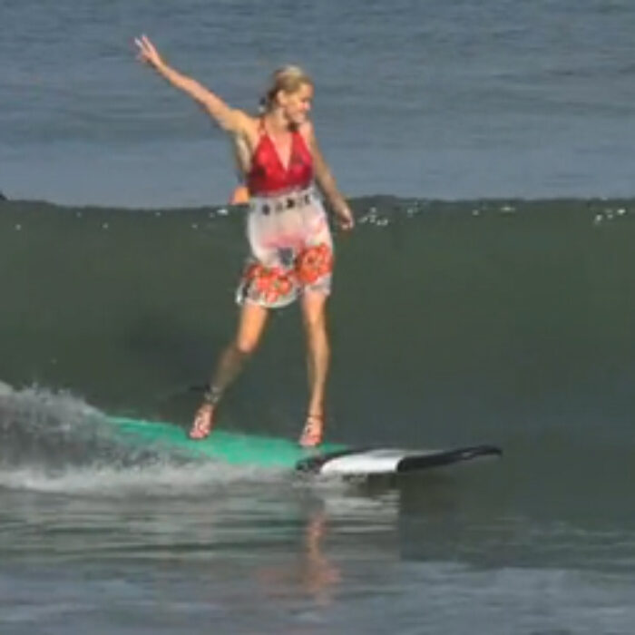 Surfing Bali in High Heels