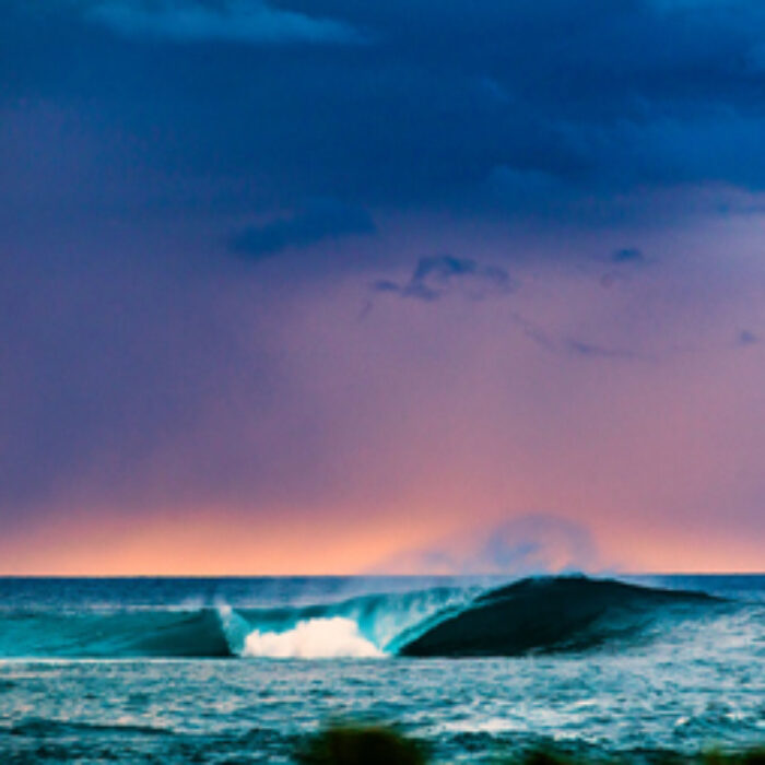 photo of the week, bryce johnson, purple haze, the canvas wave, scenic view, ocean, barrel, purple sky, jimi hendrix