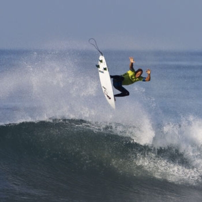 Kelly Slater on his canvas. Photo: ASP/Kirstin