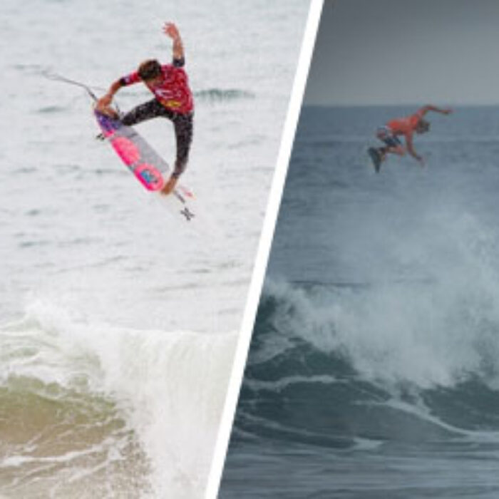 Julian's air at the recently-finished Rip Curl Pro Portugal just might top John John's "air heard 'round the world."